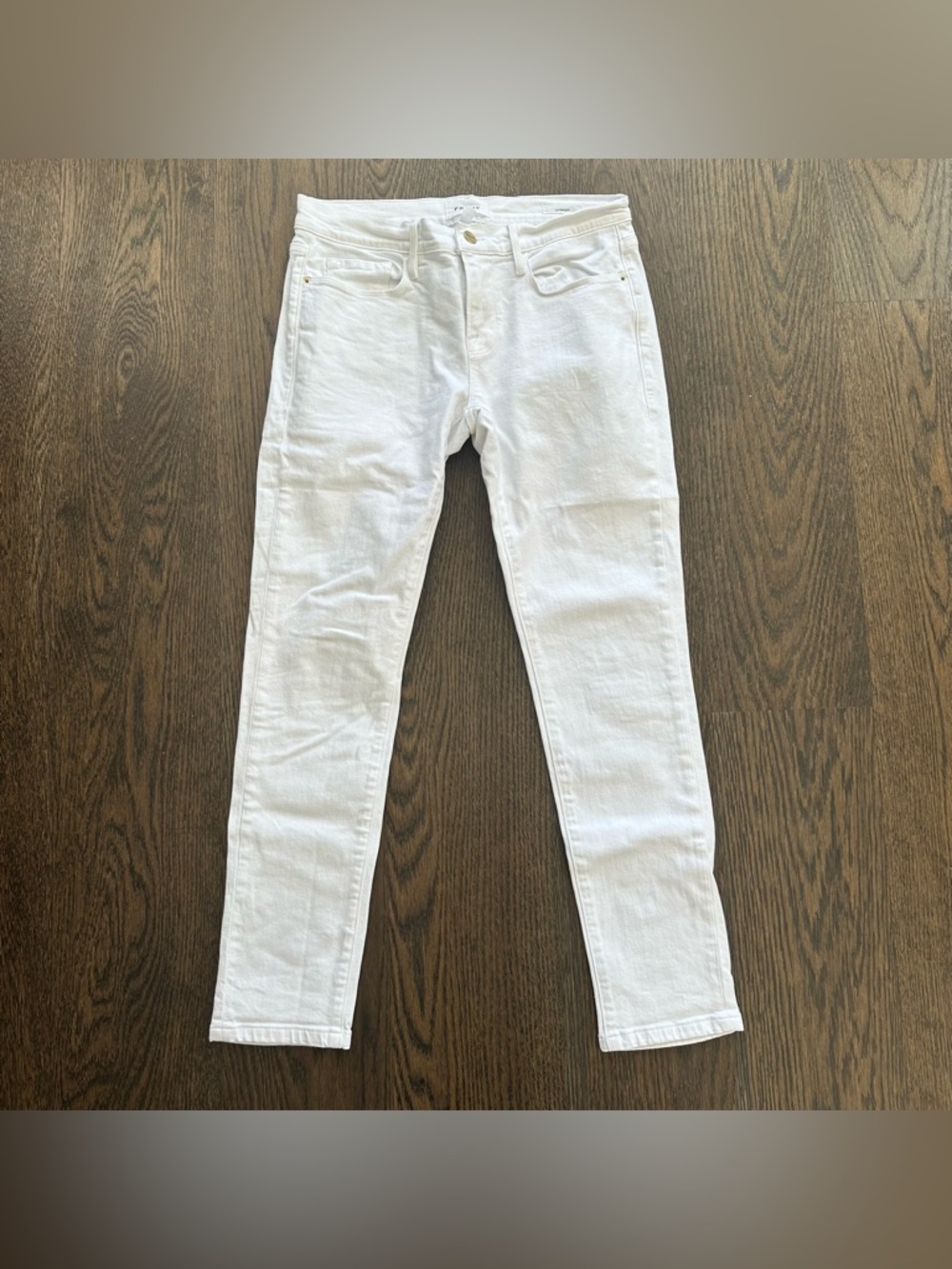 FRAME Le Garçon White Jeans - Size 26
